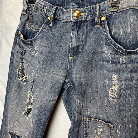 BCBG MaxAzria deconstructed boyfriend jeans, size 29. - Picture 2 of 7